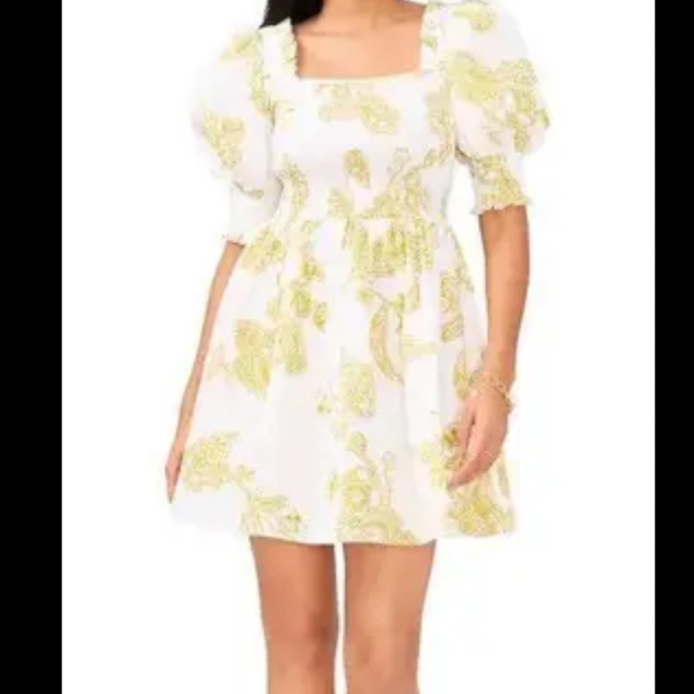 1. State Paisley Puff Sleeve Mini Dress NWOT